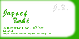 jozsef wahl business card